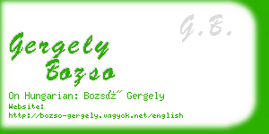 gergely bozso business card